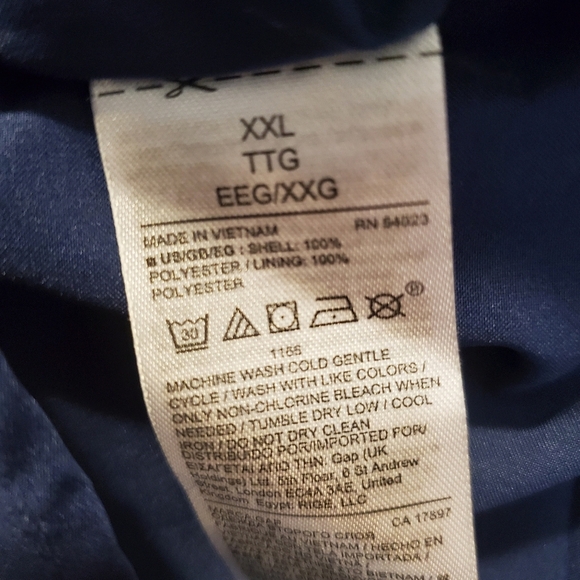 Gap LS smock waisted navy floral mini dress polyester size XXL - Picture 10 of 10